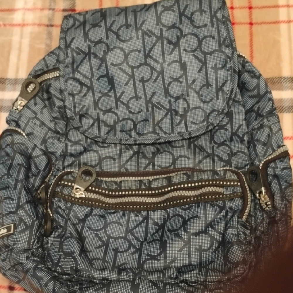 Calvin Klein Navy Monogram Backpack